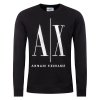 Bluza Armani Exchange męska czarna duże logo bawełniana